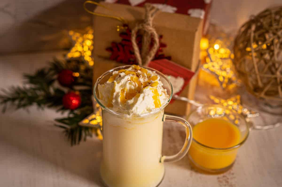 Golden Angel Punch with advocaat made in the Thermomix®