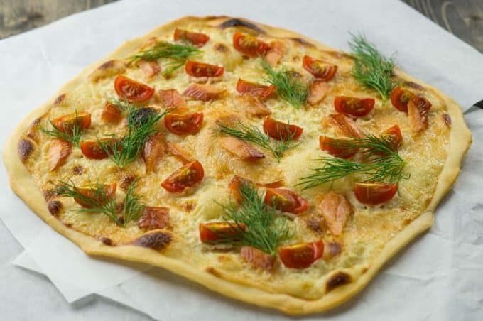 Salmon Flammkuchen with the Thermomix®