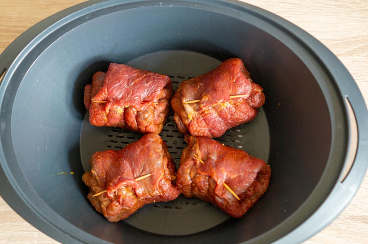 Beef roulades in the Varoma