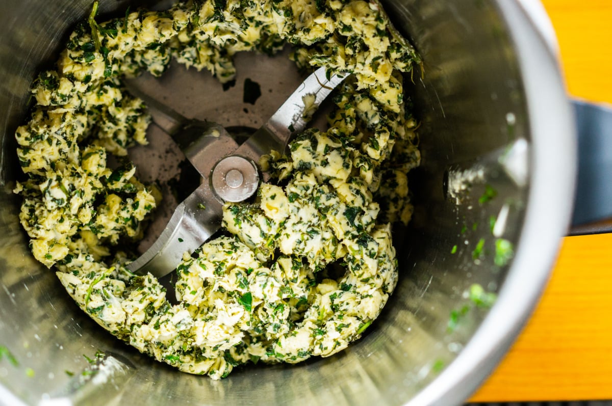 Mixing herb butter in the Thermomix®