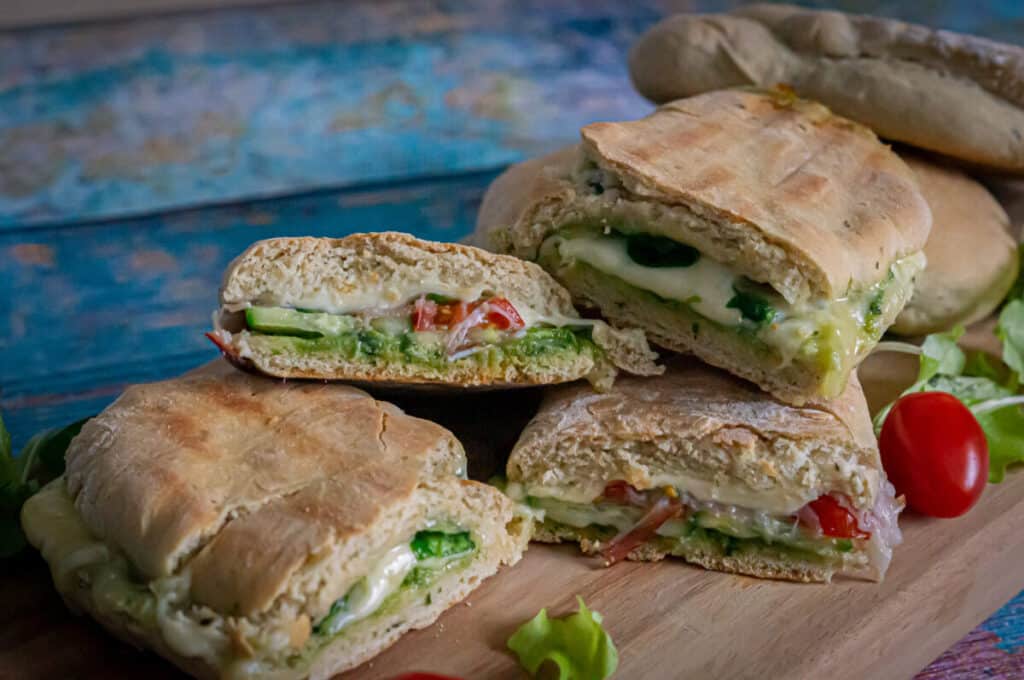 Filled and grilled panini