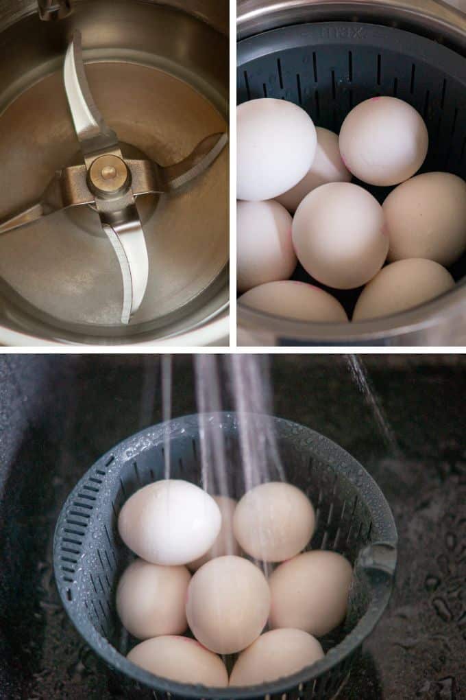 Boiling eggs Thermomix® TM5® and TM6® infographic simmering basket and Varoma