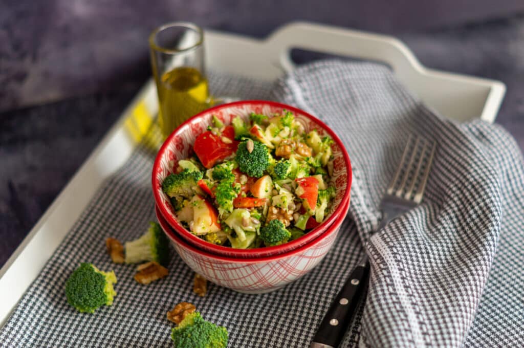 Classic broccoli salad made with the Thermomix®