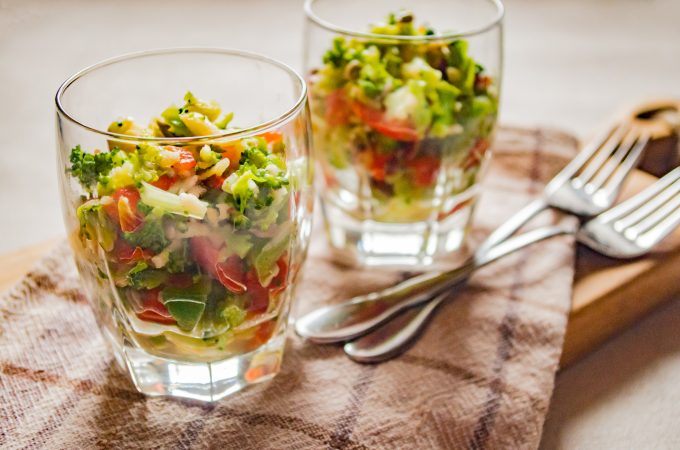 Raw broccoli salad made with the Thermomix®