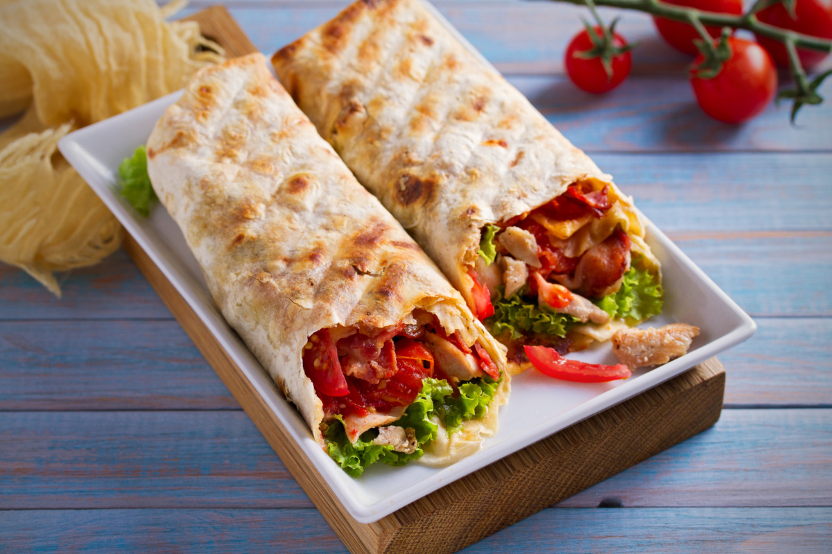 Caesar Salad Wraps with chicken breast fillet, Thermomix®