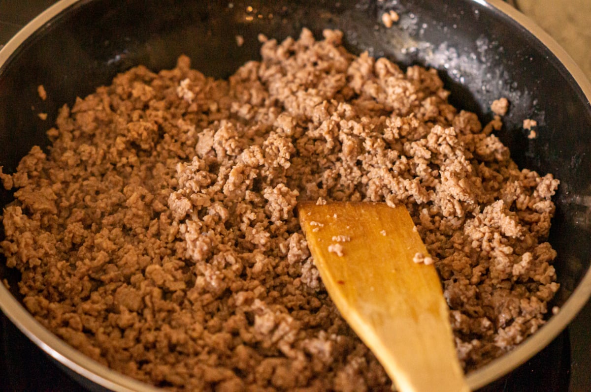 Frying mince