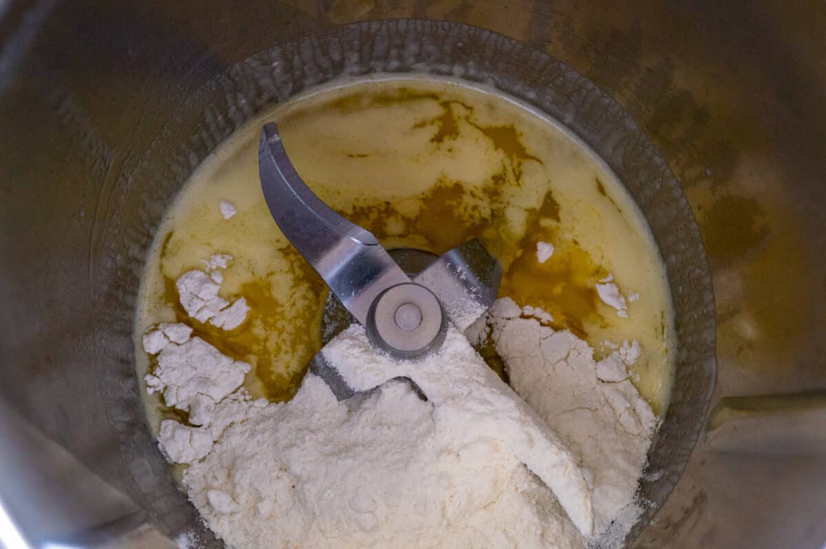 Roux in the mixing bowl