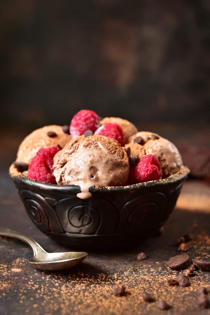 Thermomix® chocolate ice cream recipe, finished and served