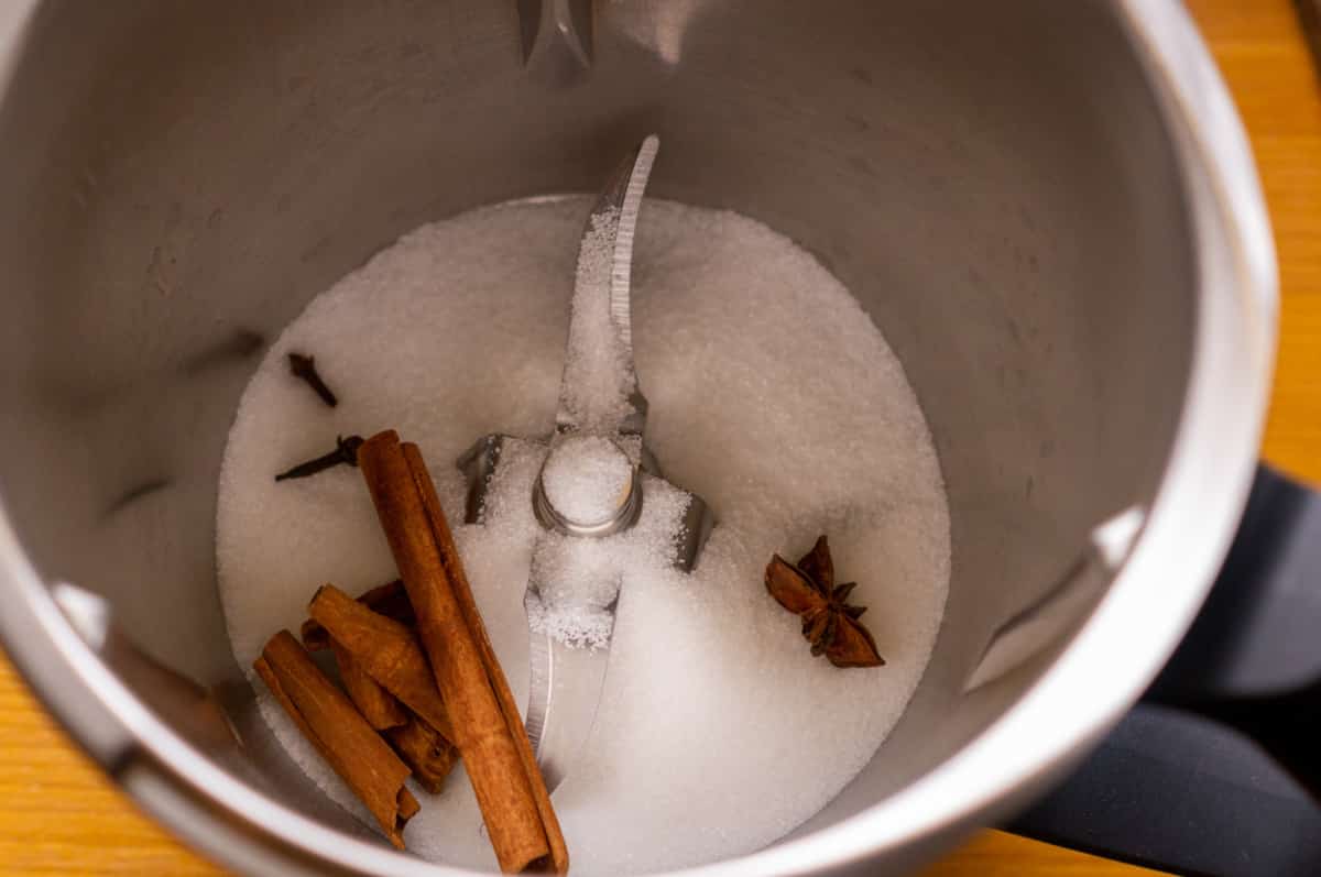 Grinding sugar and spices