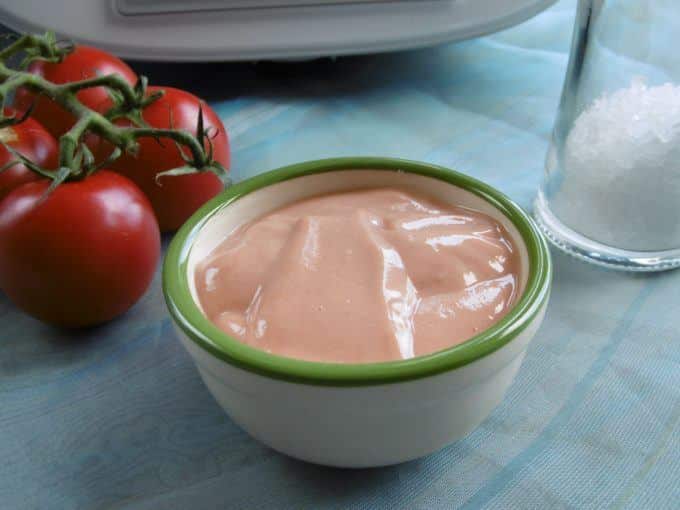 Cocktail Sauce with the Thermomix® 2 Finished cocktail sauce made with the Thermomix® in a bowl