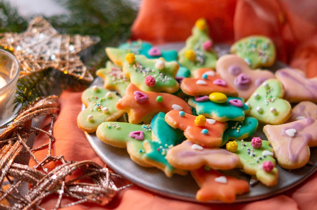 Colourfully decorated butter biscuits are a big hit with children