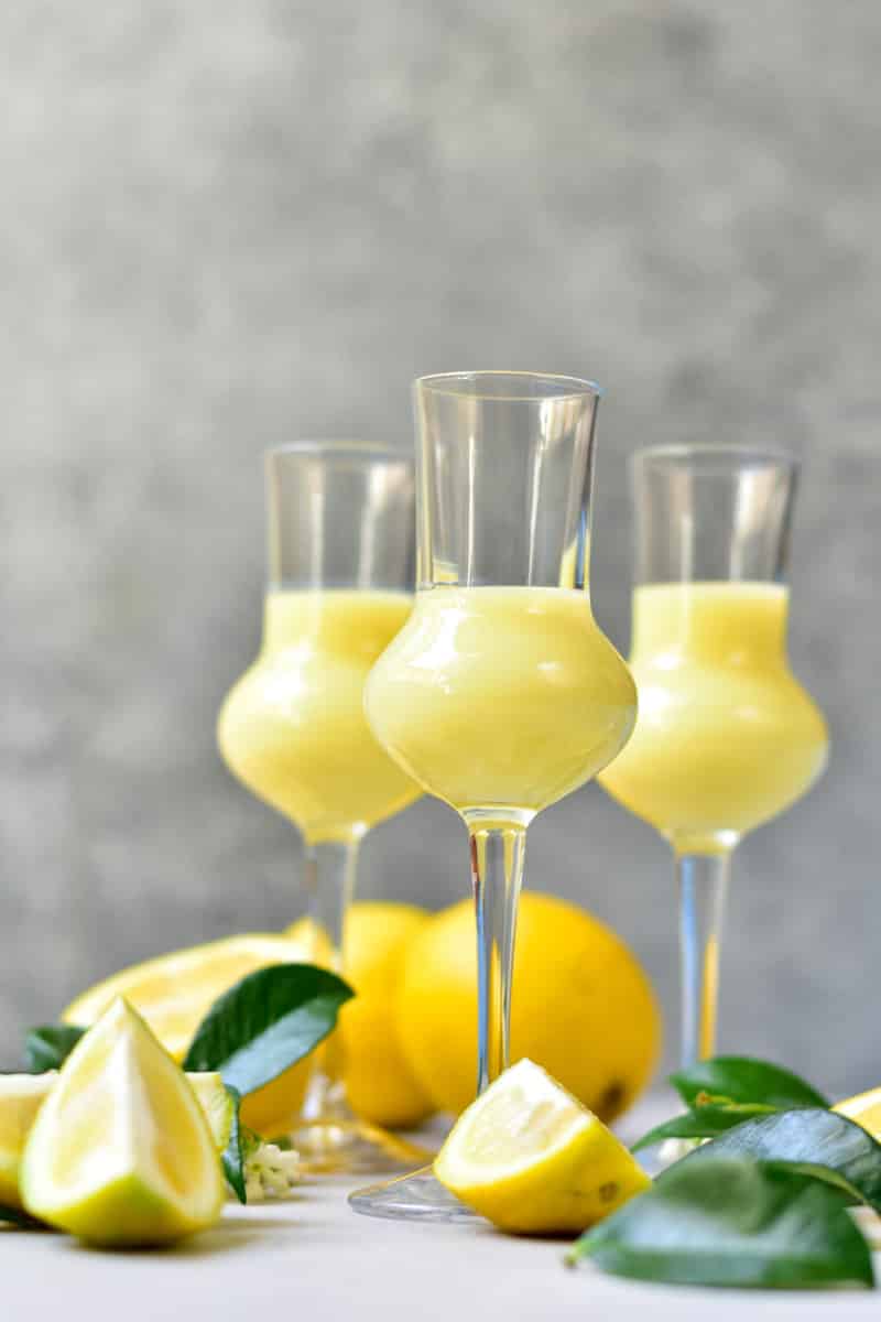 Crema di Limoncello made with the Thermomix®, chilled in a glass