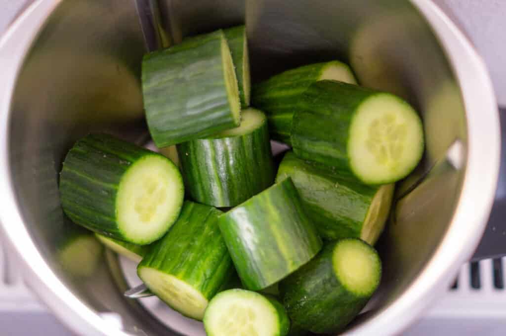 Cucumbers in the Thermomix® mixing bowl