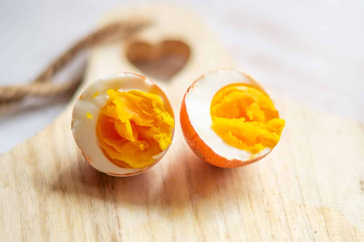 Dyed and cooked Easter eggs