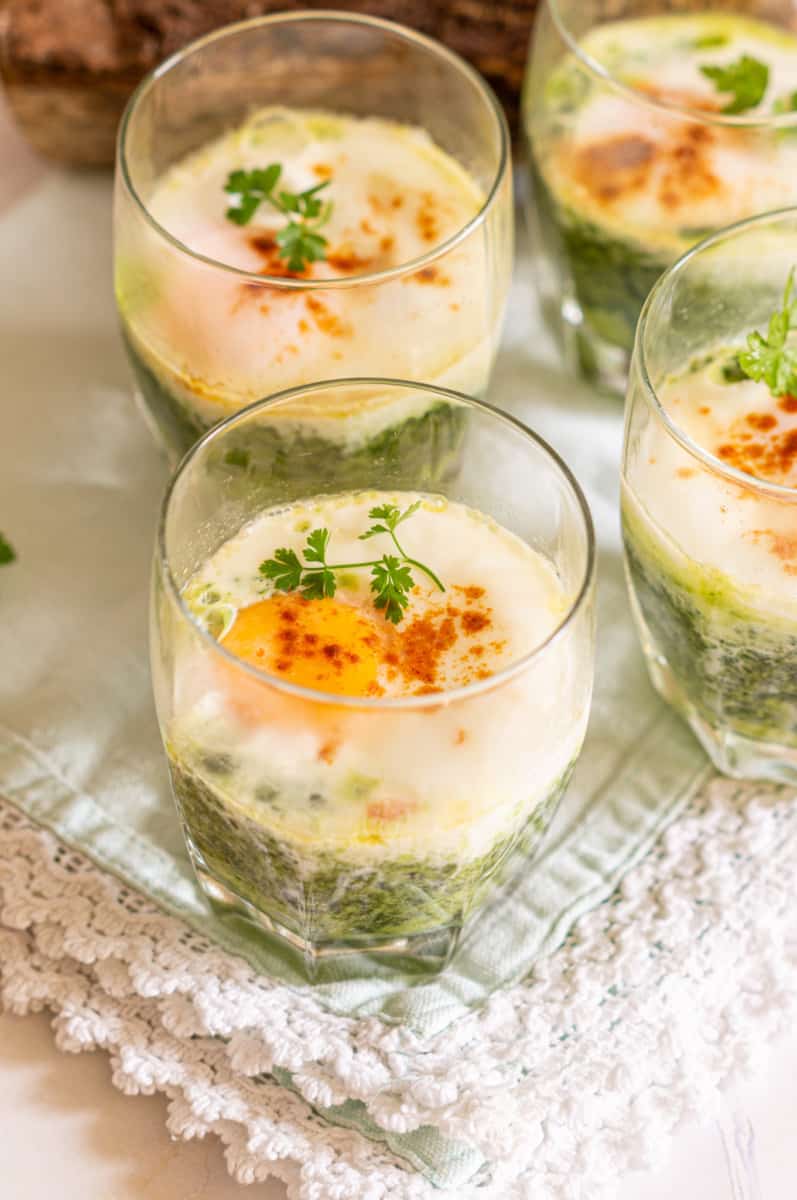 Thermomix® eggs in a glass from the Varoma