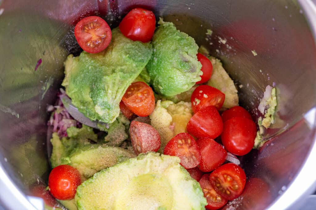 Guacamole Dip with the Thermomix® 5 All ingredients for homemade guacamole in the Thermomix®