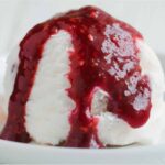 Hot Raspberry Sauce with Vanilla Ice Cream, Thermomix® made in the Thermomix®