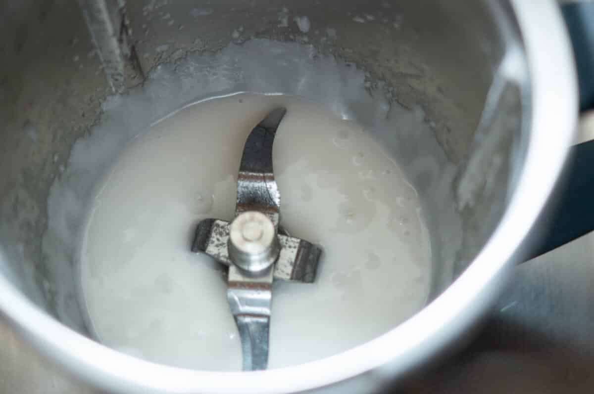 Smooth white icing glaze freshly made in the Thermomix®