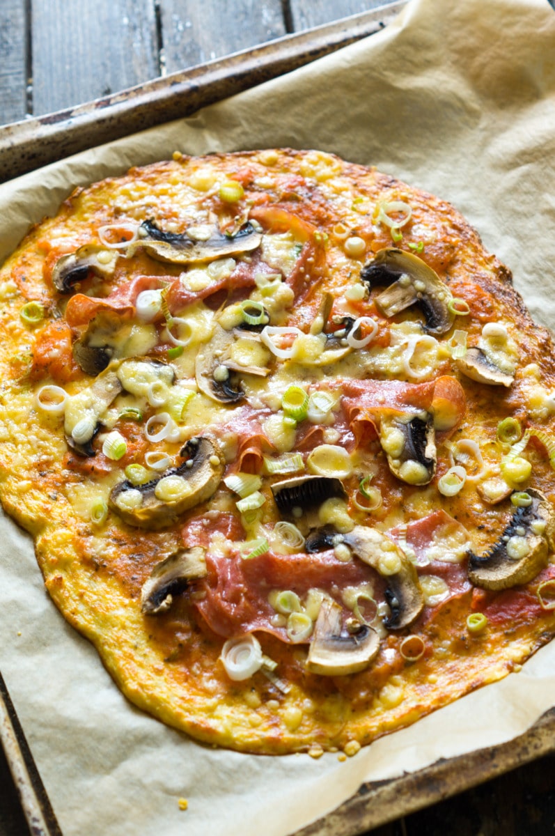Cauliflower pizza Thermomix® recipe