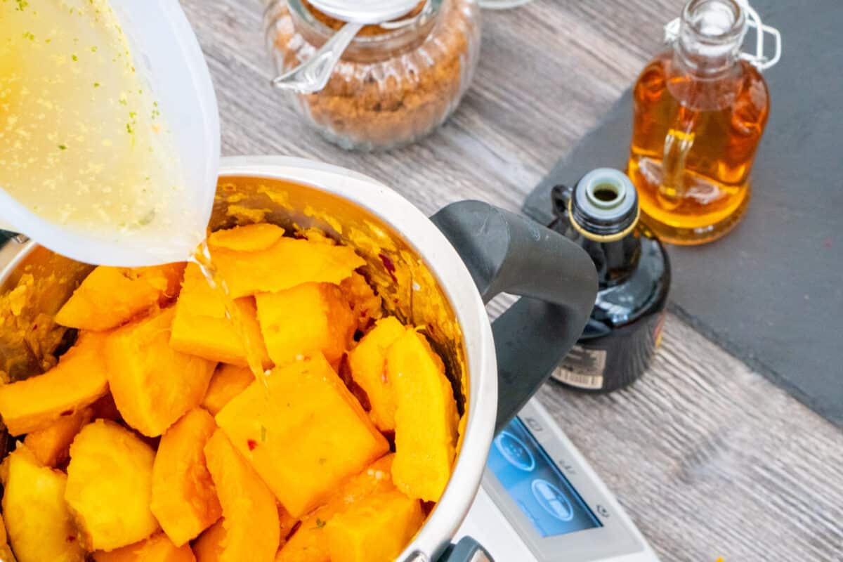 Pumpkin in the mixing bowl