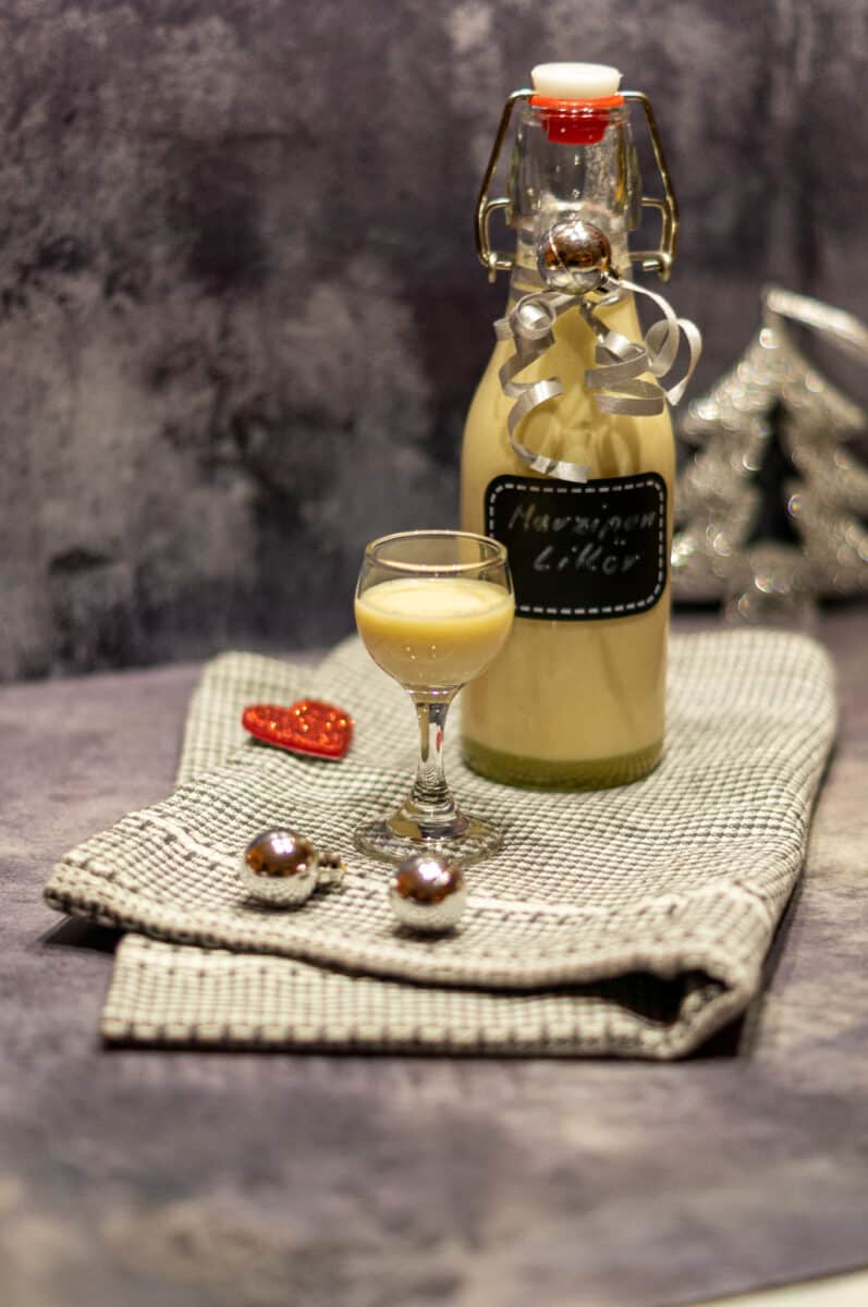 Marzipan liqueur bottled in gift bottles
