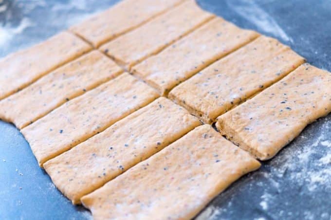 Dough pieces cut