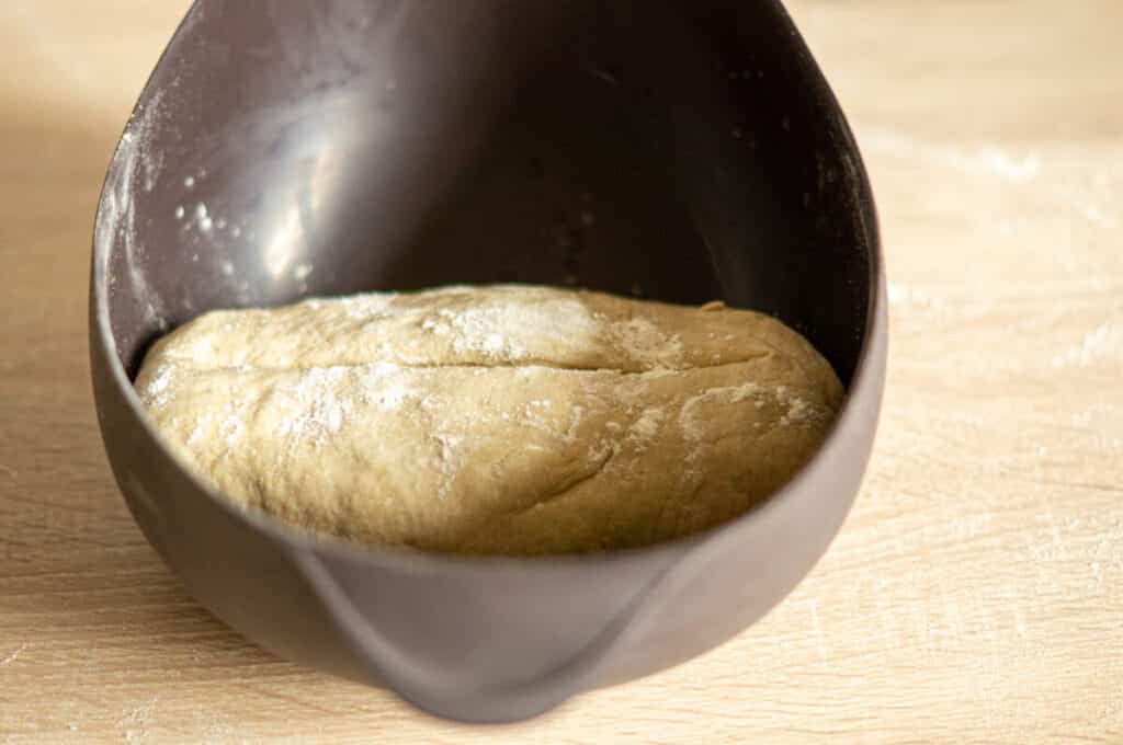 Bread loaf in the bread baking tin