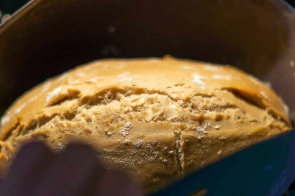 Finishing the bread in the oven