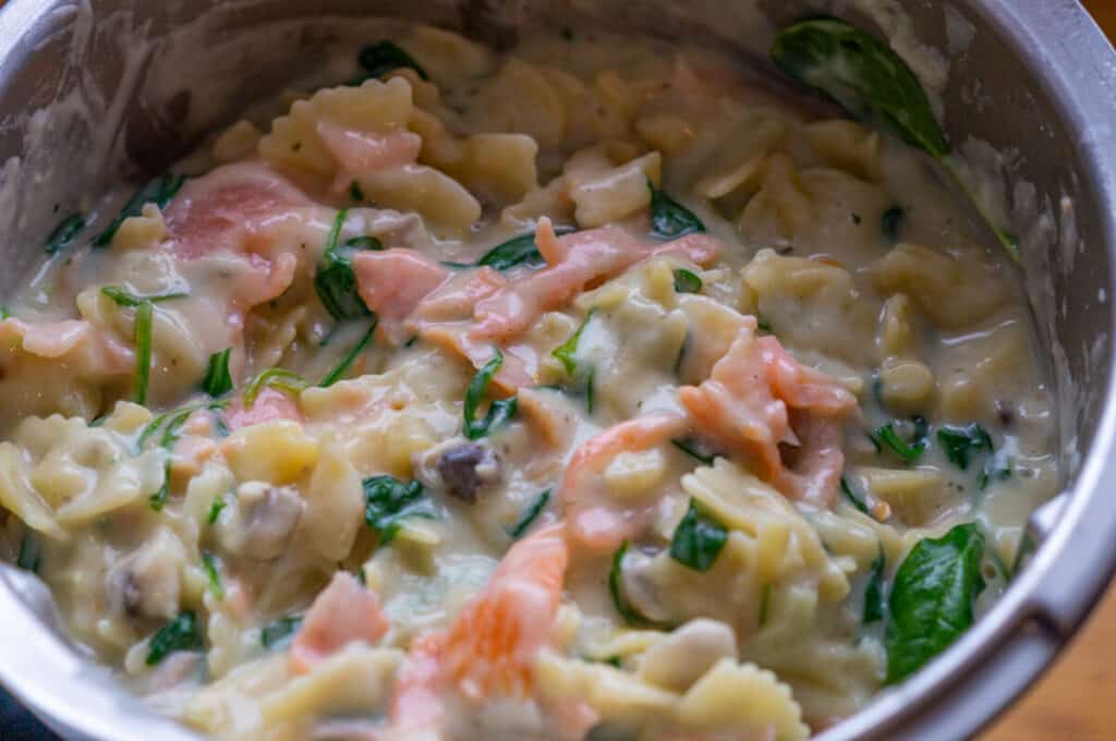 Cooking smoked salmon pasta in the Thermomix®