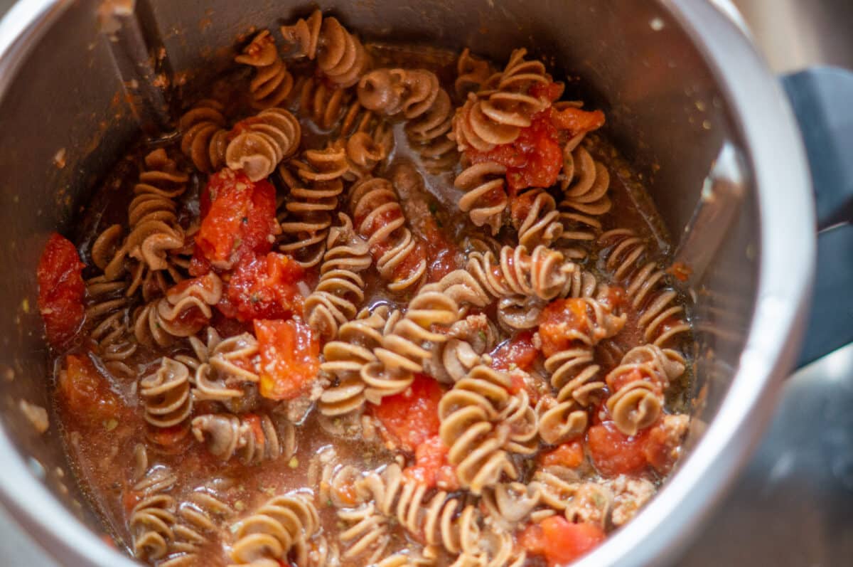Par-cooking spirelli in the Thermomix®