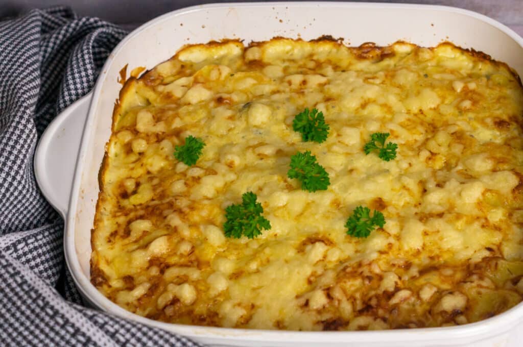 Potato gratin ready to serve