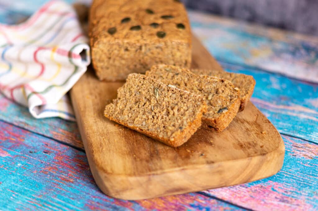 Wholegrain bread sliced for packed lunch