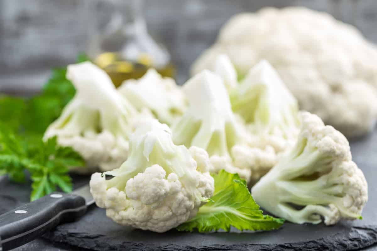 Trimming cauliflower