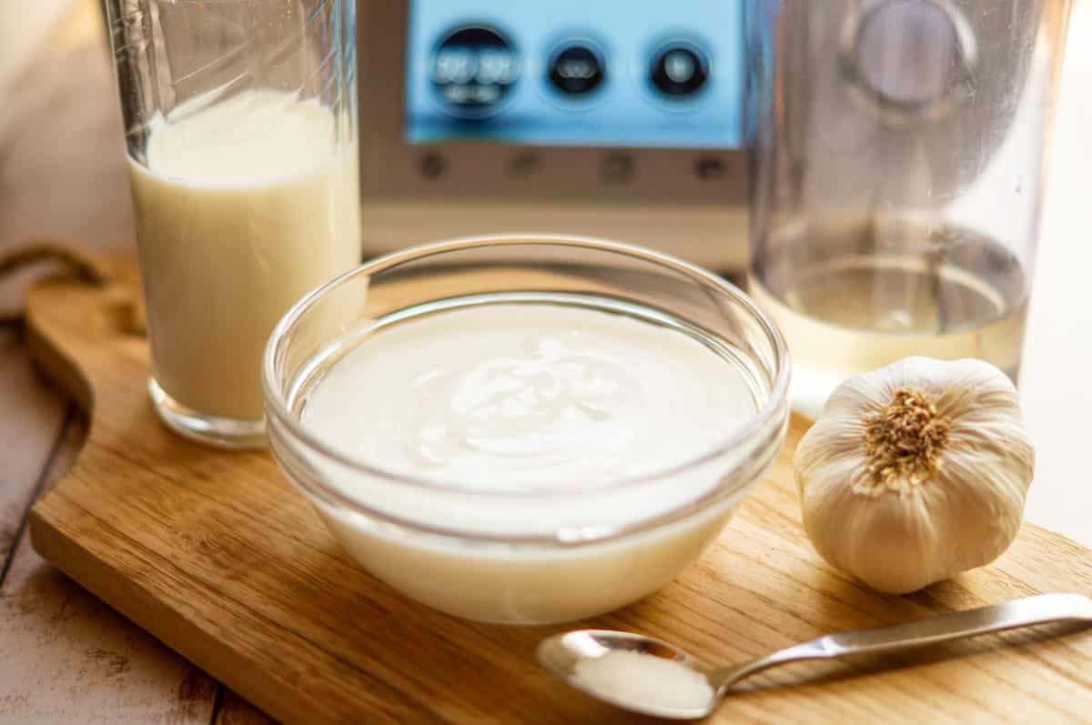 Thermomix® Egg Free Garlic Aioli 10 Thermomix® Egg Free Garlic Aioli (step 1)