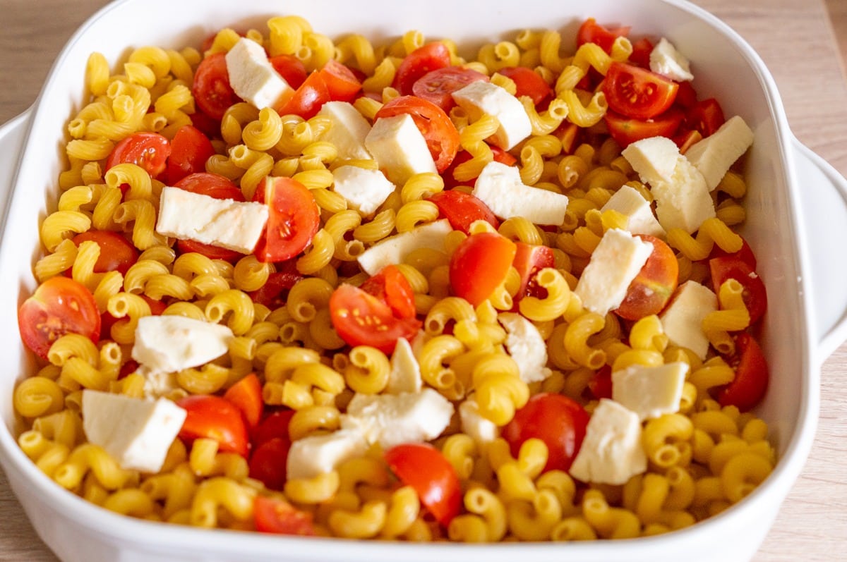 Thermomix® pasta bake in the baking dish