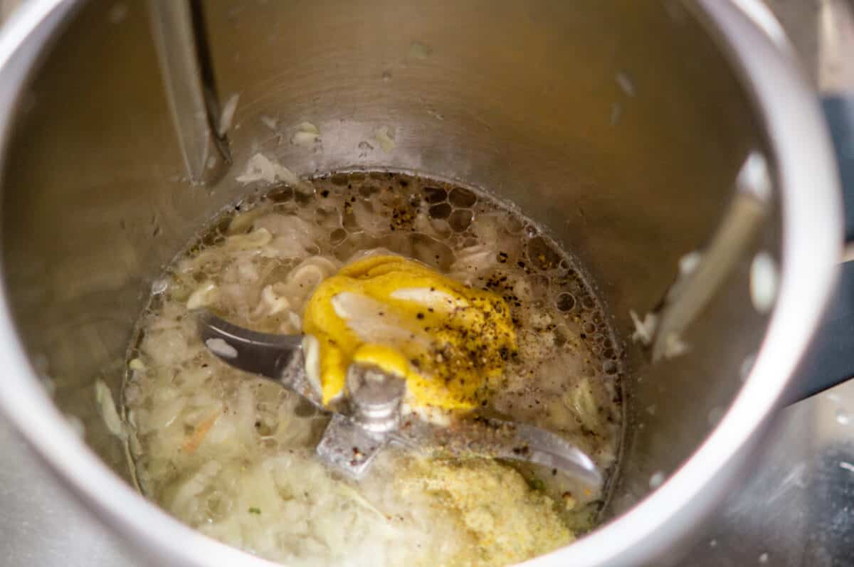 Dressing ingredients in the Thermomix® mixing bowl