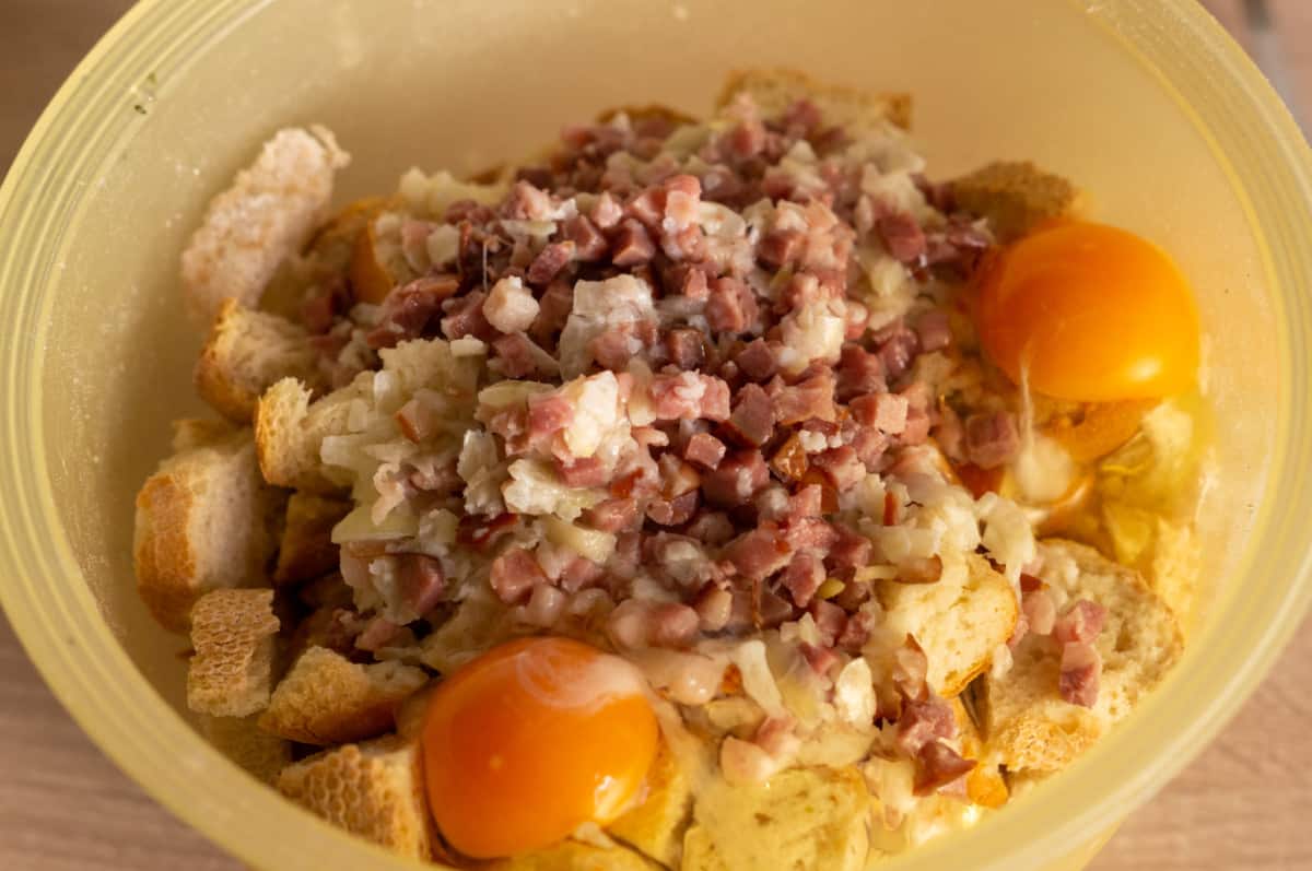 Bacon dumpling dough