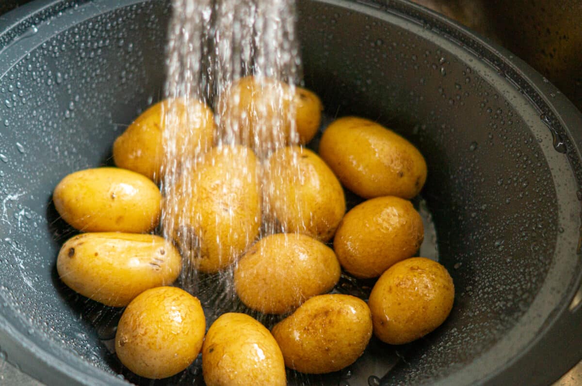 Potatoes in the Varoma being refreshed