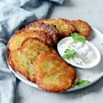 Vegetable Potato Fritters with Herb Dip, Thermomix® made in the Thermomix®
