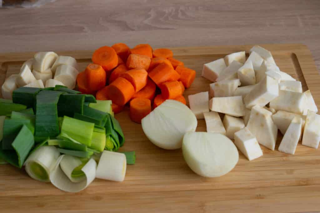 Natural ingredients for vegetable stock paste