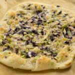 Vegetarian Flammkuchen, Thermomix® (Topping for 4 pieces) made in the Thermomix®