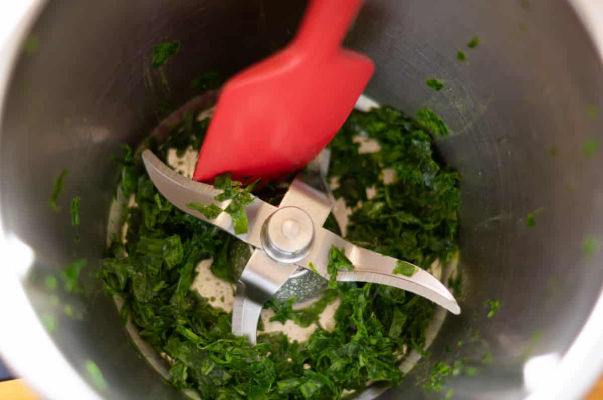 Chopping wild garlic in the Thermomix®