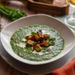 Spinach Soup with Crispy Croutons, Thermomix®